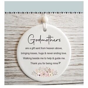 Godmother Christmas Ornament from Godchild 2024, god from Godson or Goddaught...